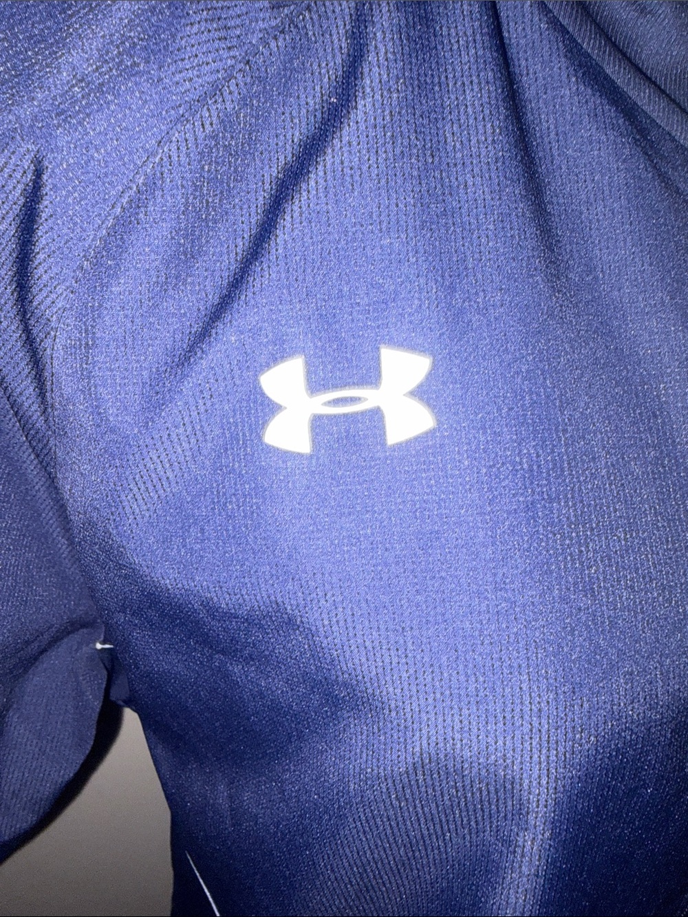 Under Armour Dark Navy Full Zip Track Jacket with White Logo - Picture 6 of 9